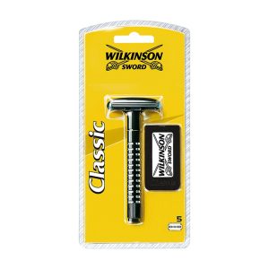 WILKINSON SWORD CLASSIC DOUBLE EDGE RASIERHOBEL + 5 ERSATZKLINGEN