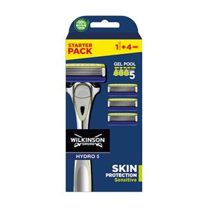 WILKINSON SWORD HYDRO 5 SKIN PROTECTION SENSITIVE RASIERER + 4 ERSATZKLINGEN
