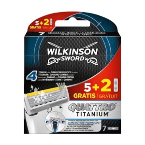 WILKINSON SWORD QUATTRO TITANIUM CORE MOTION RASIERKLINGEN 5+2