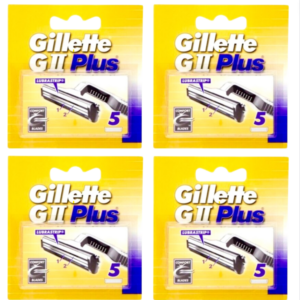 20x Gillette GII G 2 Plus Rasierklingen  Doppelklinge 4x5er Pack Neu und OVP