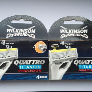 8x Wilkinson Quattro Titanium Precision Rasierklingen neu/OVP