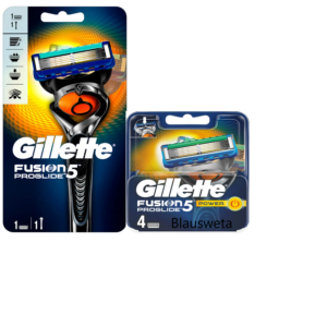 5 Gillette Fusion5 ProGlide Power Rasiererklingen+Fusion5 Flexball Rasierer.