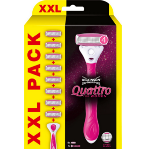 Wilkinson Sword Quattro For Women Rasier Set + 8er Rasierklingen OVP Klingen NEU