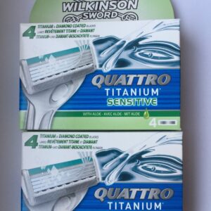 12x Wilkinson Sword Quattro Titanium Sensitive Rasierklingen Ohne OVP im TKH