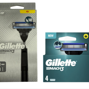 5x Gillette MACH3 Rasierklingen + Rasierer , Original Klingen neu & OVP