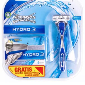 Wilkinson Sword Hydro 3 Rasierer + 5 Klingen Ersatzklingen Nassrasiere Neu / OVP