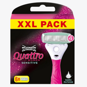 Wilkinson Sword Quattro For Woman Sensitive Rasierklingen 6er Pack Neu  & OVP