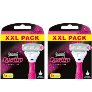 12x Wilkinson Sword Quattro For Woman Sensitive Rasierklingen  Pack Neu  & OVP