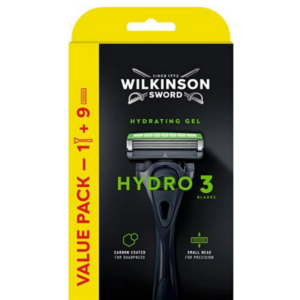 Wilkinson Hydro 3  Hydrating Gel  Rasierer + 9 Ersatzklingen Neu +OVP