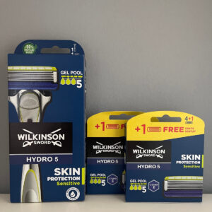 6 Wilkinson Sword Hydro5 Skin Protection Sensitive Rasierklingen+Rasierer OVP