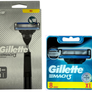9x Gillette MACH3 Rasierklingen + Rasierer , Original Klingen neu & OVP